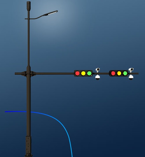 交通信號燈監(jiān)控立桿合桿共桿